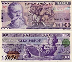 MEXIQUE - PICK 074a.PV - 100 PESOS - 1981
