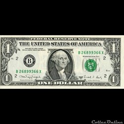 B- 1$ Federal Reserve Notes - Small Size 1988A Series