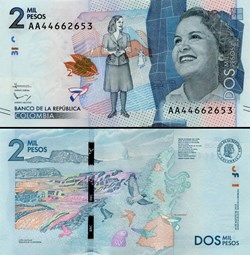 COLOMBIE - PICK 458 a - 2000 PESOS COLOMBIEN - 2015