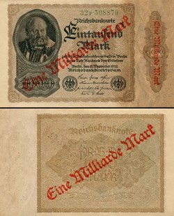 ALLEMAGNE - PICK 113a - 1 000 000 000 MARK - 1923