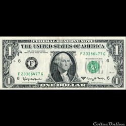 F- 1$ Federal Reserve Notes - Small Size 1963A Series