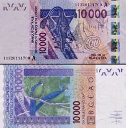B.C.E.A.O - FRANCS CFA - CÔTE D'IVOIRE - LETTRE A - 10 000 FRANCS - PICK 118 A i
