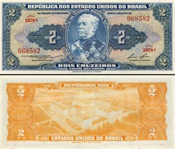 BRÉSIL - PICK 151b - 2 CRUZEIROS - 1954