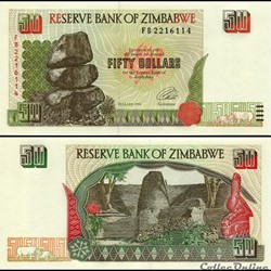 ZIMBABWE - PICK 008a - 50 Dollars - 1997