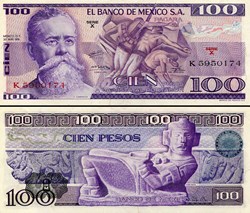MEXIQUE - PICK 066a.X - 100 PESOS - 1974