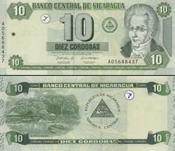 NICARAGUA - PICK 191  - 10 CORDOBAS - 2002