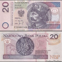 POLOGNE - PICK 174 A - 20 ZLOTYCH - 1994