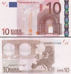 10 EUROS - SIGNATURE TRICHET - PICK 9 X 3 - ALLEMAGNE