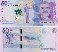 COLOMBIE - PICK 462 a - 50 000 PESOS COLOMBIEN - 2015