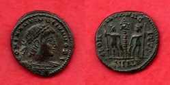 CONSTANTIN II - GLORIA EXERCITVS - RIC 59