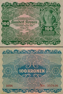 AUTRICHE - PICK 077 - 100 KRONEN - 1922