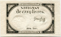 FRANCE - ASSIGNAT DE 5 LIVRES -31/10/1793 - 10 BRUMAIRE DE L'AN II