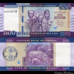 LIBERIA - PICK 36 a - 500 DOLLARS - 2017