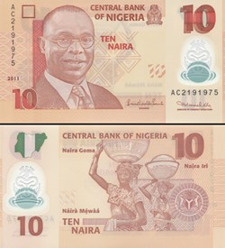 NIGERIA - PICK 39c - 10 NAIRA - 2011