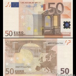 50 EUROS - SIGNATURE DRAGHI - PICK 17 H - SLOVÉNIE