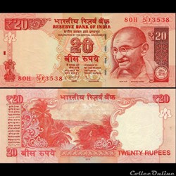 INDE - PICK 103c3 - 20 ROUPIES - 2013