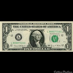 L- 1$ Federal Reserve Notes - Small Size 1969D Series