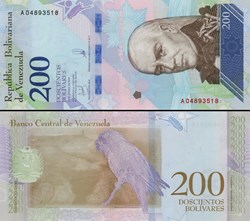 VENEZUELA - PICK 107a - 200 BOLIVARES - 2018