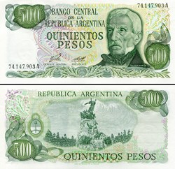 ARGENTINE - PICK 303 a1 - 500 PESOS - 1977