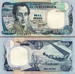 COLOMBIE - PICK 438 a2 - 1000 PESOS DE ORO COLOMBIEN - 1994