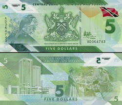 TRINIDAD ET TOBAGO - PICK 61 - 5 DOLLARS - 2020