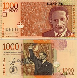 COLOMBIE - PICK 456 k - 1 000 PESOS  COLOMBIEN - 2008