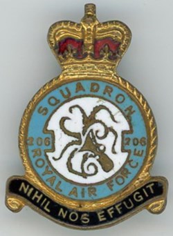 Insigne R.A.F - 206° Squadron (CCVI°)