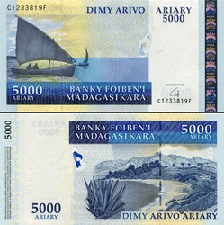 MADAGASCAR - PICK 091 b - 5000 ARIARY - 2008