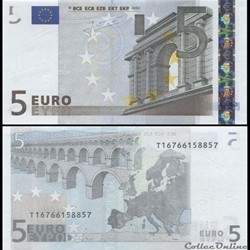 5 EUROS - SIGNATURE TRICHET - PICK 8 T - IRLANDE