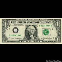 B- 1$ Federal Reserve Notes - Small Size 1981 Series