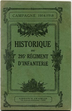 HISTORIQUE DU 295 ° RÉGIMENT D'INFANTERIE