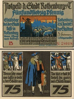 Rothenburg ob der Tauber 75 Pfennig 2a 2/4
