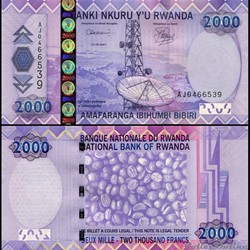 RWANDA - PICK 36 A - 2000 FRANCS - 2007