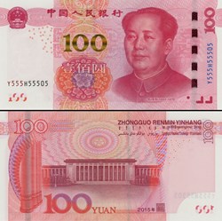 CHINE - PICK 909 c - 100 YUAN 2015