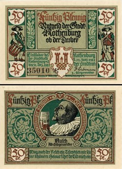 Rothenburg ob der Tauber 50 Pfennig 2b 5/6