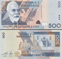 ALBANIE - PICK 68 - 500 LEKE - 2001