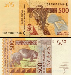 B.C.E.A.O - FRANCS CFA - BURKINA FASO - LETTRE C - 500 FRANCS - PICK 319 C b