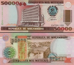 MOZAMBIQUE - PICK 138a - 50 000 METICAIS - 1993