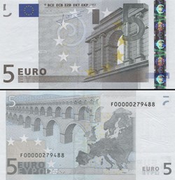 5 EUROS - SIGNATURE TRICHET - PICK 8 F - MALTE