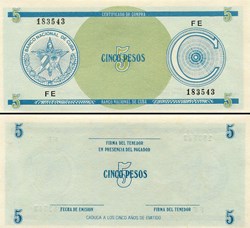 CUBA - PICK FX 13a1 - 5 PESOS - 1985