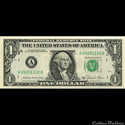 A- 1$ Federal Reserve Notes - Small Size 1981A Series