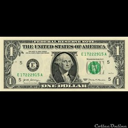 E- 1$ Federal Reserve Notes - Small Size 2017 Series
