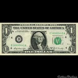 D- 1$ Federal Reserve Notes - Small Size 1969B Series