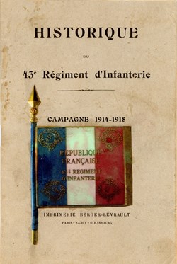 HISTORIQUE DU 43 ° RÉGIMENT D'INFANTERIE