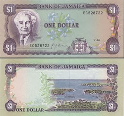 JAMAÏQUE - PICK 68Ad - 1 DOLLARS - 1990