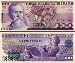 MEXIQUE - PICK 074a.NU - 100 PESOS - 1981