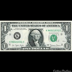 K- 1$ Federal Reserve Notes - Small Size 1977A Series