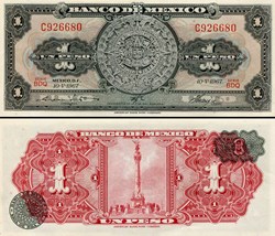 MEXIQUE - PICK 059j4 - 1 PESO - 1967