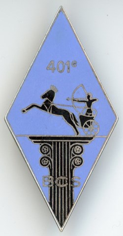 Insigne Terre -  401° Bataillon de Commandement et des services