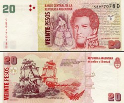 ARGENTINE - PICK 355 a 4 - 20 PESOS - 2003